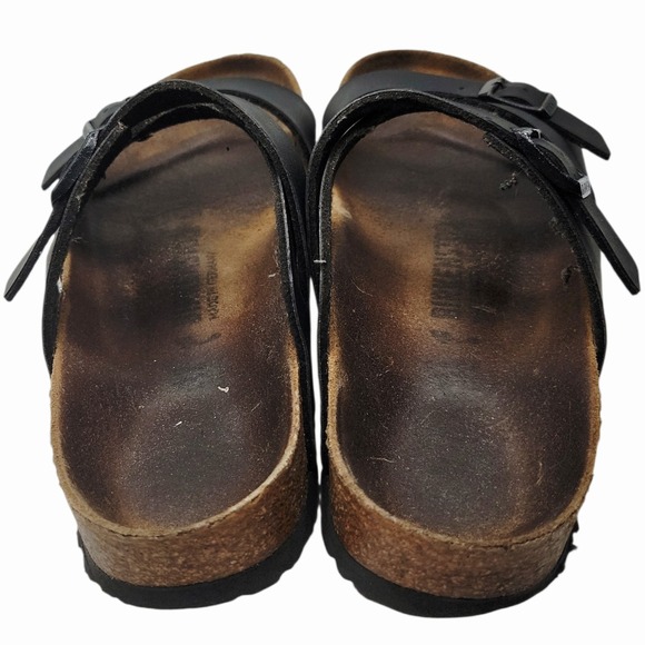 Birkenstock Black Two Strap Sandals Men's Cork Footbed Comfort 10.5 UK 11.5 US - Picture 2 of 11
